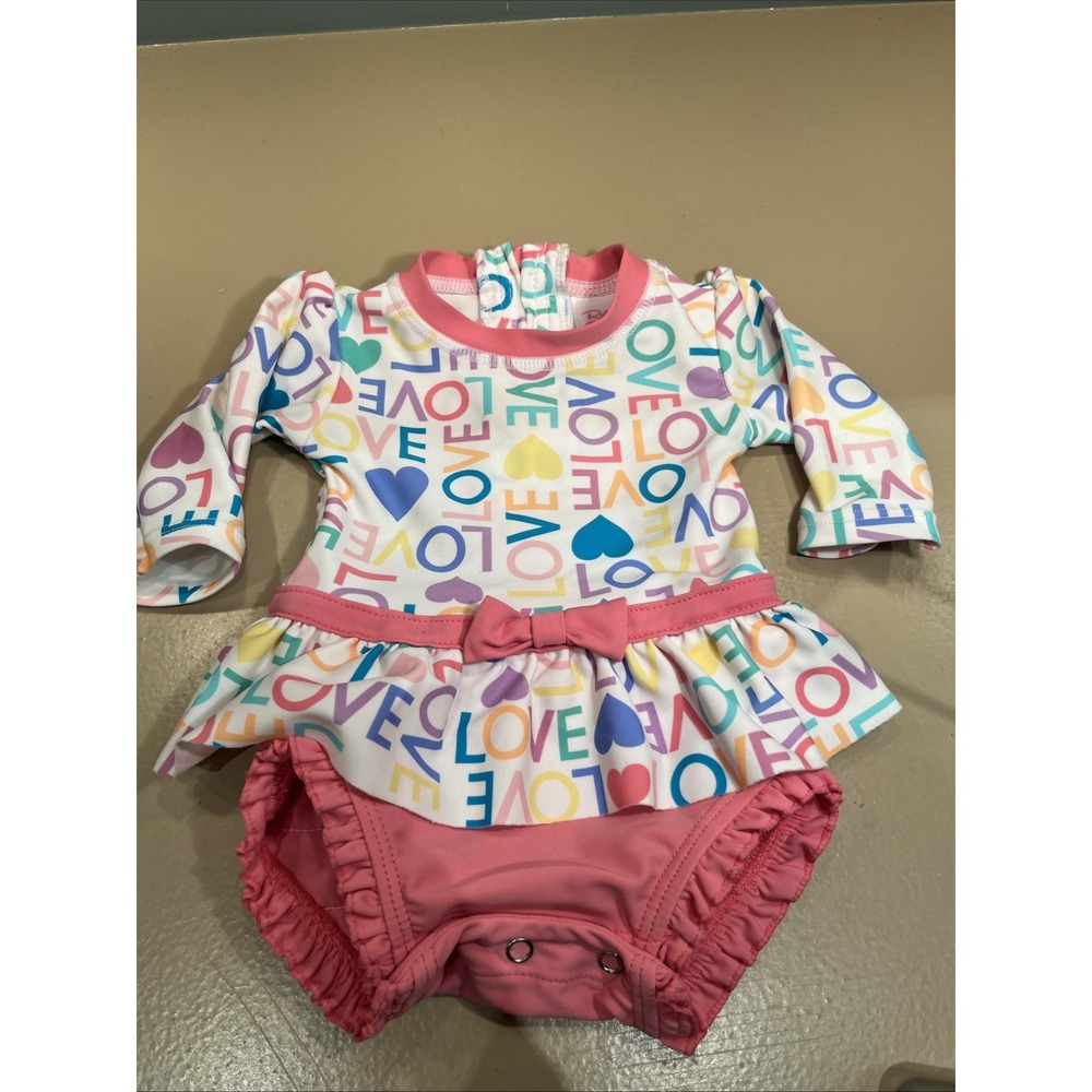 Bathing swimsuit  RUFFLE BUTTS 0-3 months. One piece Baby swimsuit